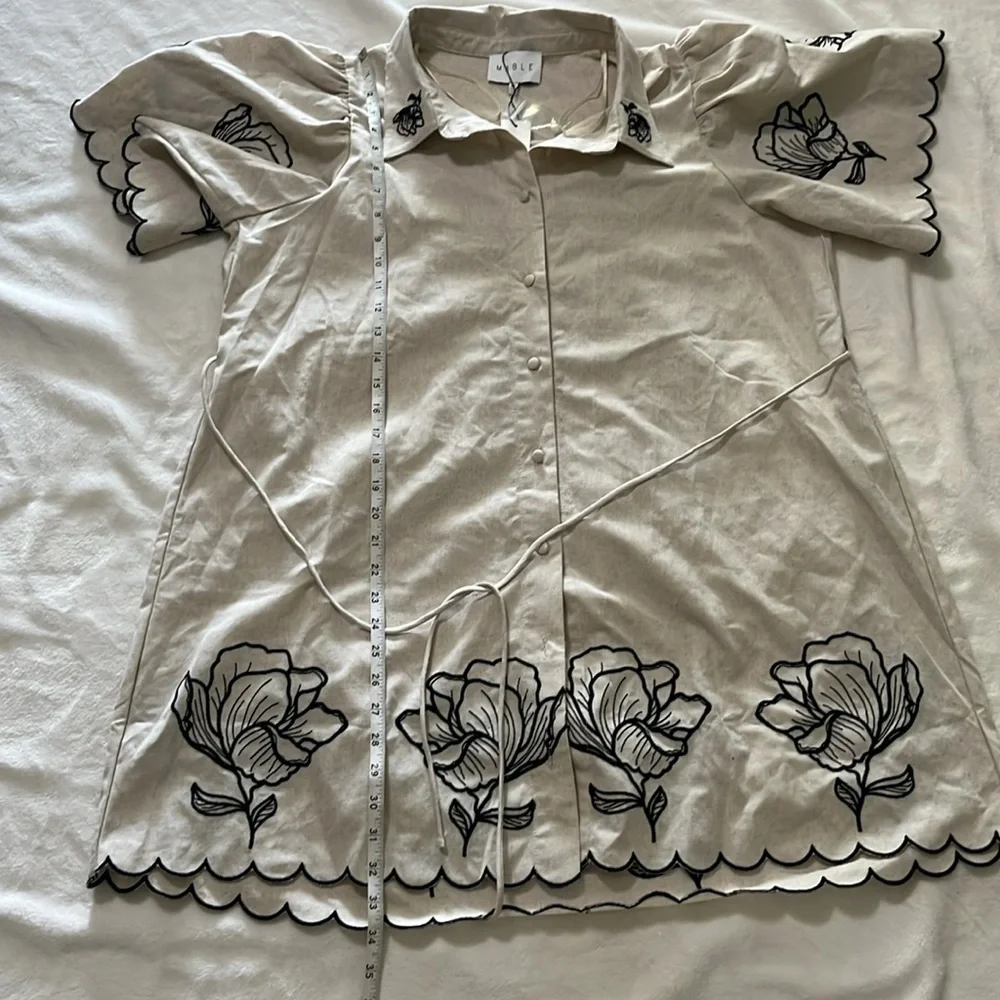 MARBLE Cream Button-Up Shirt - Picture 5 of 11